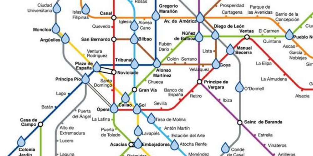 Mapa de las estaciones de Metro de Madrid con gel ...